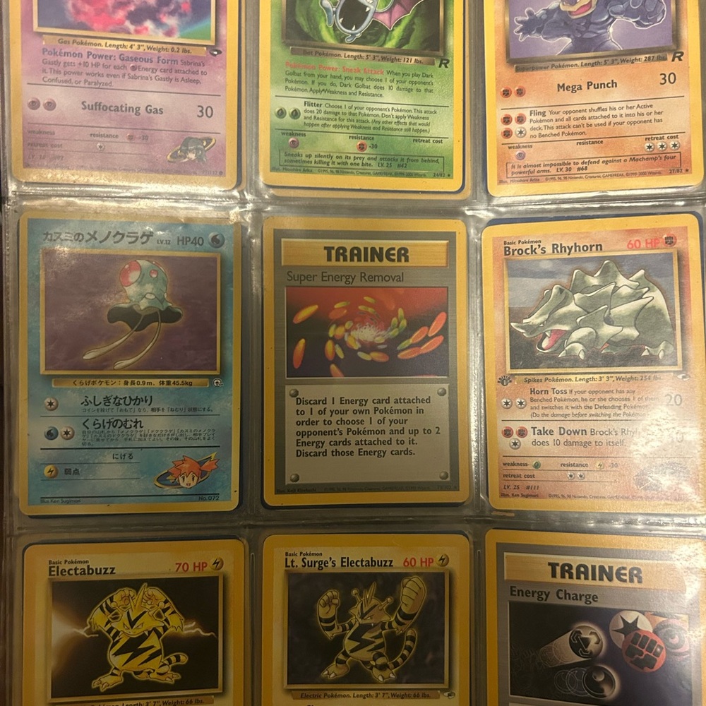 Pokémon Trading Cards non holographic rares
